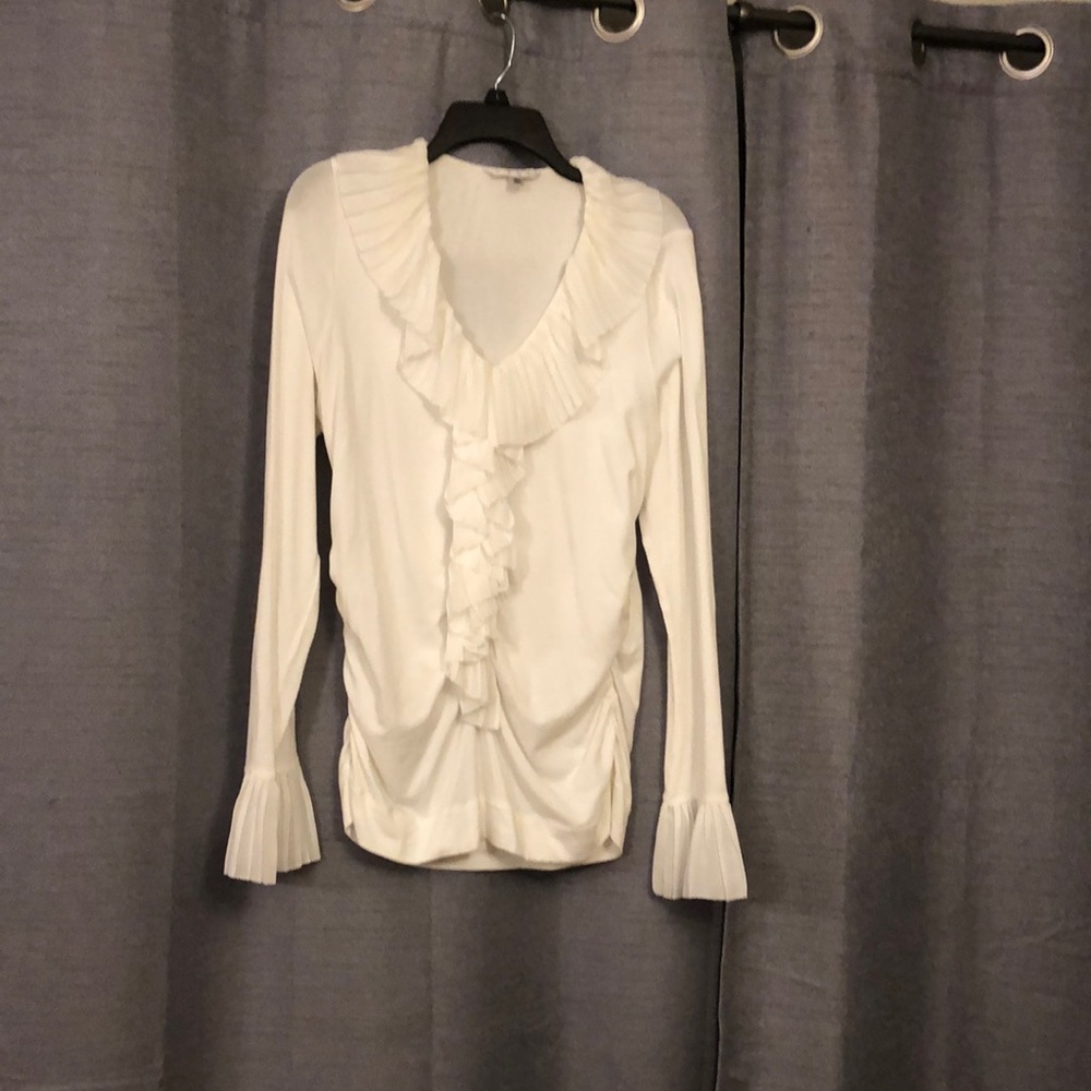 White long sleeve dressy blouse